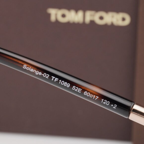 Tom Ford Solange-02 FT1089 52E Square Sunglasses - Dark Havana\Brown - Picture 7 of 10